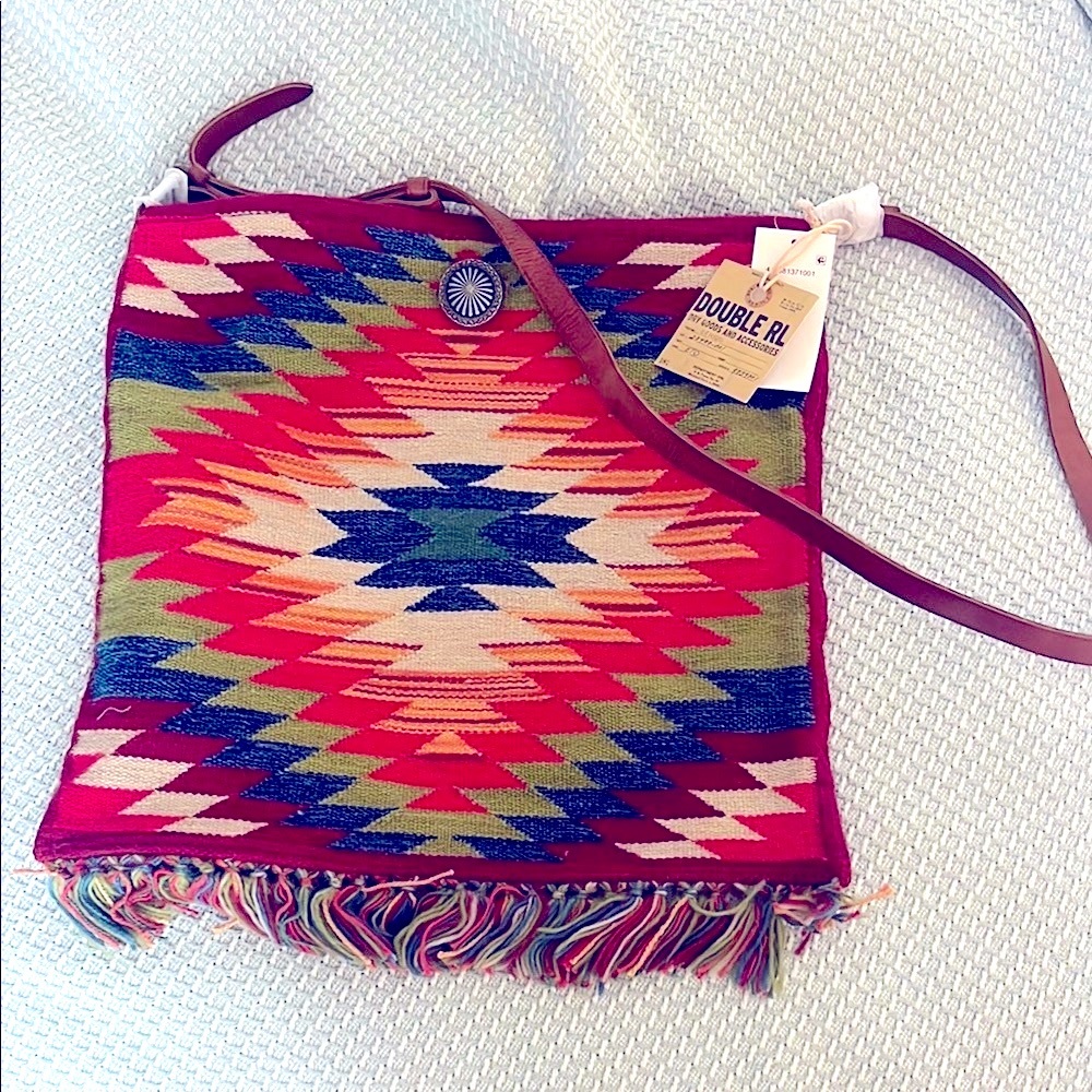 RRL Bag NWT Multicolor Southwestern Bag Ralph Lauren Double RL